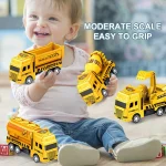 1 Pc Educational Cars Children Kid Pull Back Toy Warrior Engineering Vehicle Model Four Mini Cars - Image 2