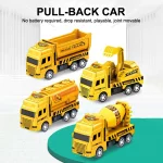 1 Pc Educational Cars Children Kid Pull Back Toy Warrior Engineering Vehicle Model Four Mini Cars - Image 6