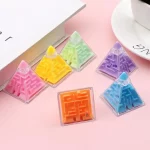 Pyramid Maze 3D Gravity Memory Puzzle Toy Portable Educational Brain Teaser Game - Image 4