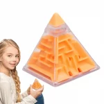 Pyramid Maze 3D Gravity Memory Puzzle Toy Portable Educational Brain Teaser Game