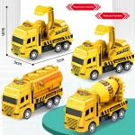 1 Pc Educational Cars Children Kid Pull Back Toy Warrior Engineering Vehicle Model Four Mini Cars - Image 3