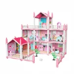 DIY Assemble Villa Model Toy House Cartoon Dools Role-Playing Set Fun Puzzle Doll House - Image 5